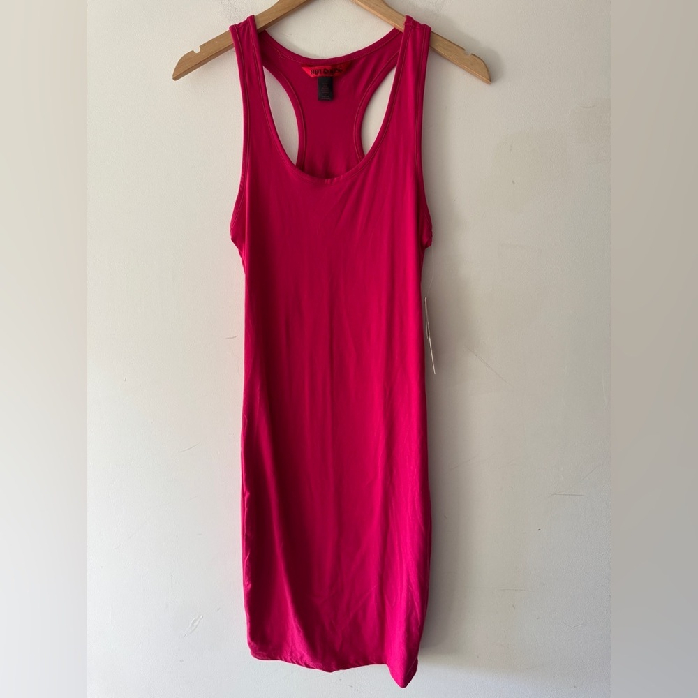 NEW!‎ Hot Kiss Hot Pink Midi Bodycon Stretchy Dress